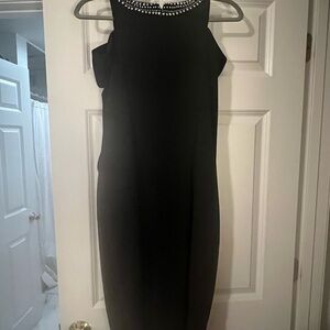 Vince Camuto Cold Shoulder Black Dress Size 12